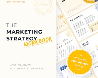 Marketing Strategy Workbook | Marketing Planner | Small Business Plan | Digital Marketing Template | Marketing Checklist | How to Guide