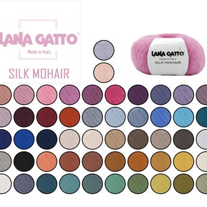 Silk Mohair Garn aus Seide und Kid Mohair Wolle von LANA GATTO zum Stricken