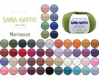 LANA GATTO Merinocot made from merino/cotton 50g very soft and comfortable