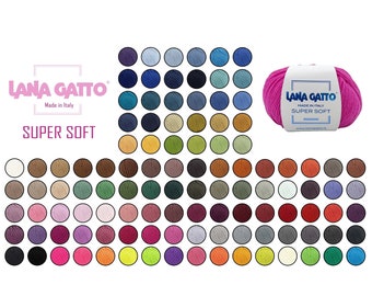 LANA GATTO Super Soft made from 100% extra-fine merino wool - high-quality Italian wool in 56 colors