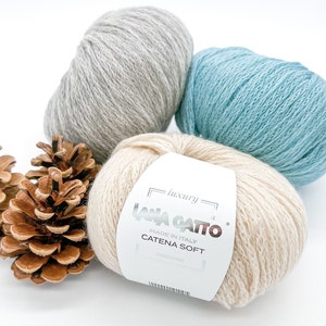 Baby Alpaca by LANA GATTO Catena Morbida lana mista in Cotone - Merino - Baby Alpaca Luxury Collection