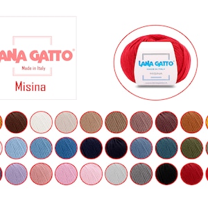Lana vergine di LANA GATTO Misina 100 m 50 g adatta a tutti i progetti a maglia e uncinetto