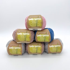 Viscose yarn Sugar by LANA GATTO Italian summer wool made from silky soft viscose