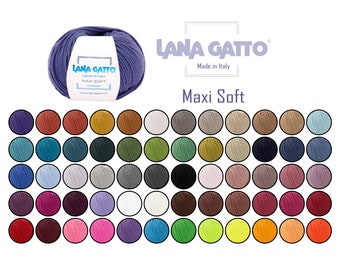 Laine mérinos Lana Gatto Maxi Soft 100% fil mérinos extra fin 50 g sur 90 m