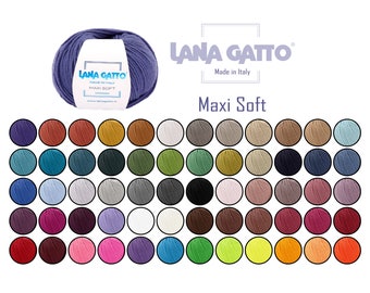 Merino wool Lana Gatto Maxi Soft 100% Extra Fine Merino Yarn 50 g per 90 m