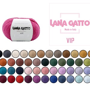 LANA GATTO VIP Cashmere - Merino wool for knitting or crocheting Luxurious wool from Italy
