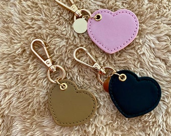 Leather Heart Keychain