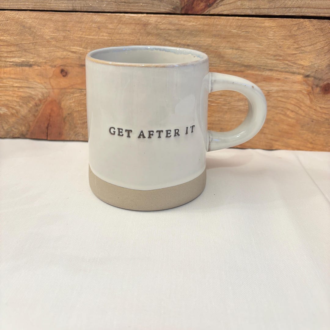 Inspirational Stoneware Coffee Mug by Hearth & Hand With Magnolia - "get  After It" - Etsy