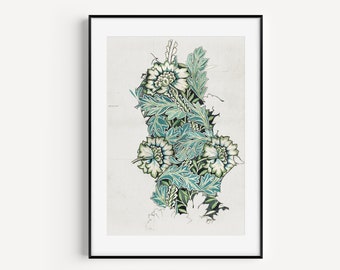 William Morris art print for digital download, printable William Morris decor wall art print, art nouveau art print, botanical wall art