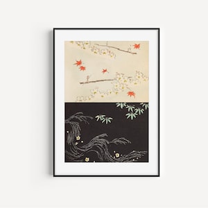 Japanese art print digital download, printable Japanese artwork, Japanese wall art for home decor, Japanese landscape wall digital art print