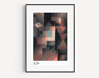 Paul Klee art print download, abstract wall art, vintage painting, famous art print, digital download wall art, geometric colourful art
