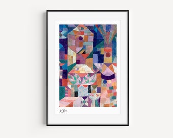 Paul Klee art print digital download, vintage abstract wall art, famous art print, digital download art, colorful art print, geometric art