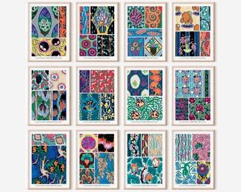 Art Nouveau Flower Prints Set: E.A. Seguy Botanical Art (Digital Download)