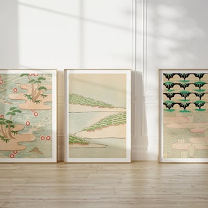 Set of 3 botanical art prints digital download, printable art for home wall art deco, botanical wall art print, wall art gallery set