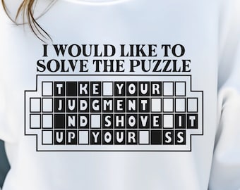Funny Wheel of Fortune SVG PNG: Take Your Judgment | Digital Download