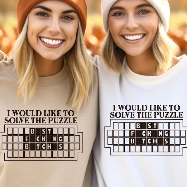 Best Fucking Bitches, Solve the Puzzle, Wheel of Fortune, SVG, PNG, Best Friends SVG, Best Bitches, Bachelorette svg, Bachelorette Party svg