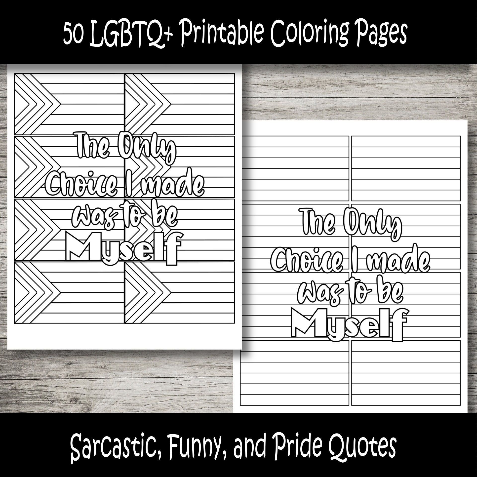 LGBTQ Printable Coloring Pages LGBTQ Printable Coloring - Etsy