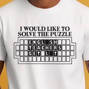 English Teacher SVG: Funny &#39;Get Lit&#39; Wheel of Fortune Design (Digital Download)