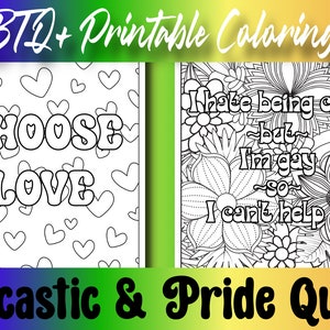 LGBTQ Printable Coloring Pages - Etsy