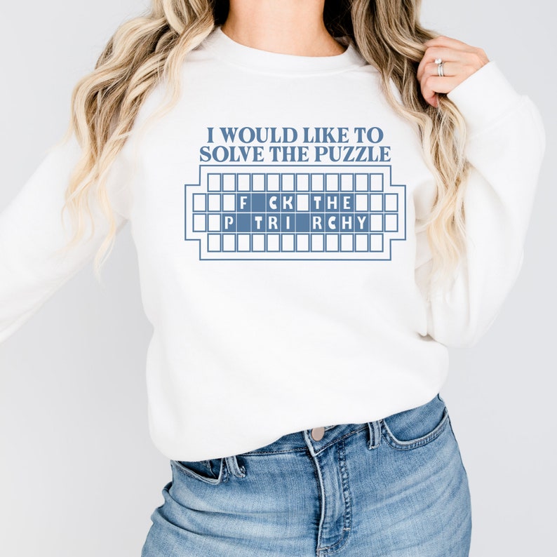 I would like to solve the puzzle, Fuck the Patriarchy, wheel of fortune, svg, png. Funny Taylor swift design for shirts, vinyl decals, magnets, stickers. Taylor swift funny. Swift funny. Swiftie funny. Swift svg. Swift png. Swift vinyl.
