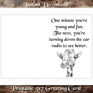 Funny Printable Birthday Card, Digital Download, for Family and Friends ...