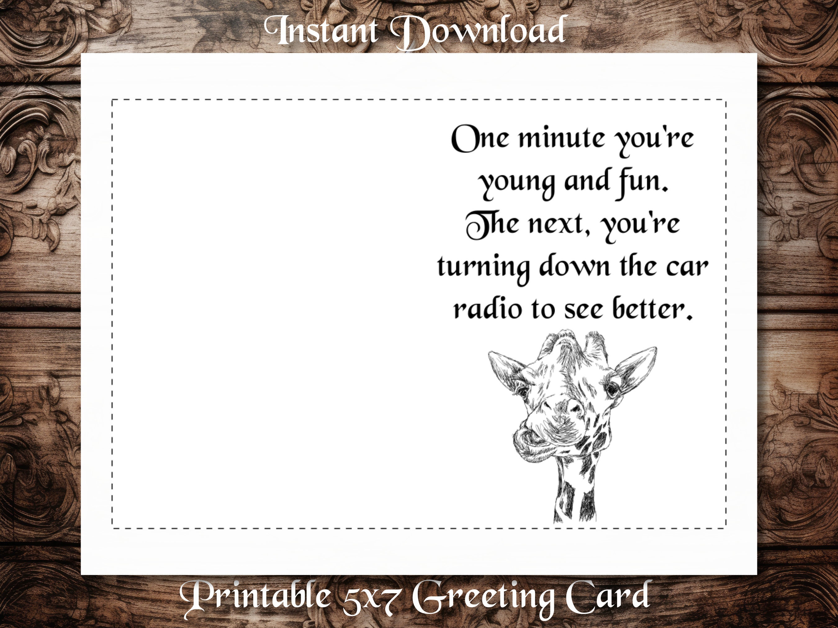 Funny Printable Birthday Card, Digital Download, for Family and Friends ...
