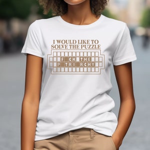 I would like to solve the puzzle, Fuck the Patriarchy, wheel of fortune, svg, png. Funny Taylor swift design for shirts, vinyl decals, magnets, stickers. Taylor png. Taylor Swift png. Taylor vibes. Taylor sublimation. Taylor Vinyl.