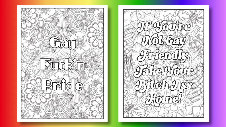 LGBTQ Printable Coloring Pages - Etsy