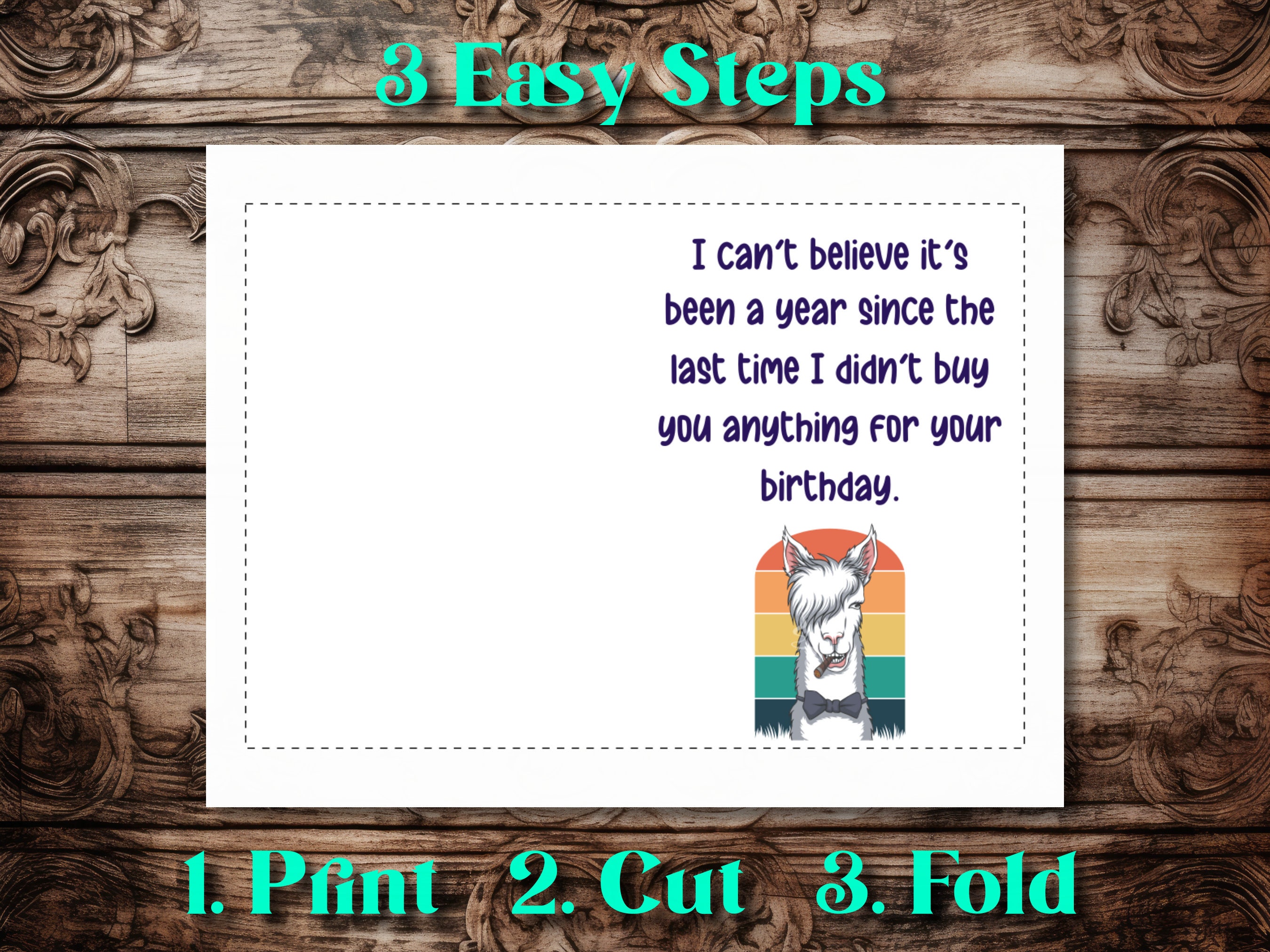 Funny Printable Birthday Card for Family and Friends Cool - Etsy