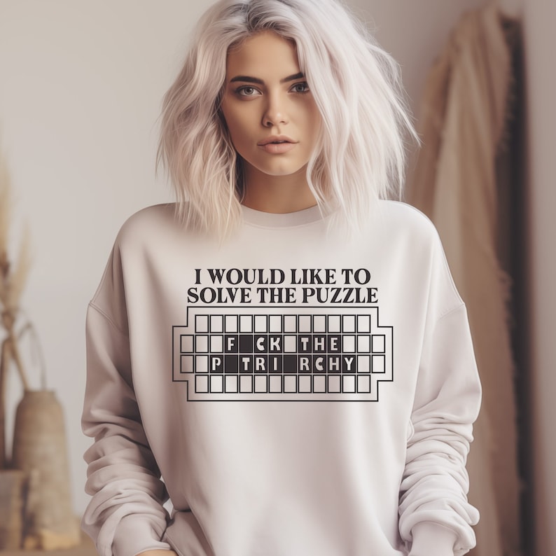 I would like to solve the puzzle, Fuck the Patriarchy, wheel of fortune, svg, png. Funny Taylor swift design for shirts, vinyl decals, magnets, stickers. Patriarchy. Patriarchy svg. Fuck the patriarchy. All too well. Red album. Taylor Swift.