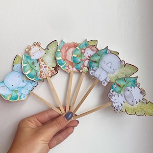 Topper muffin animali Giungla -Jungla