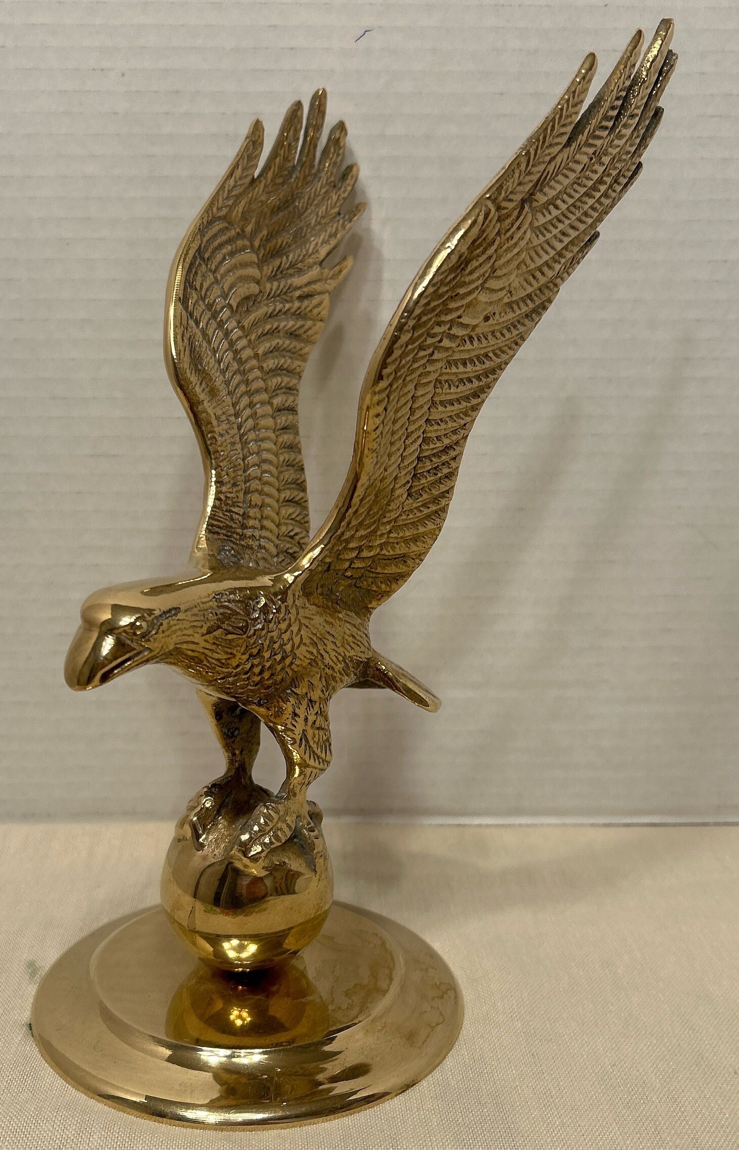 Brass eagle on globe - Etsy 日本