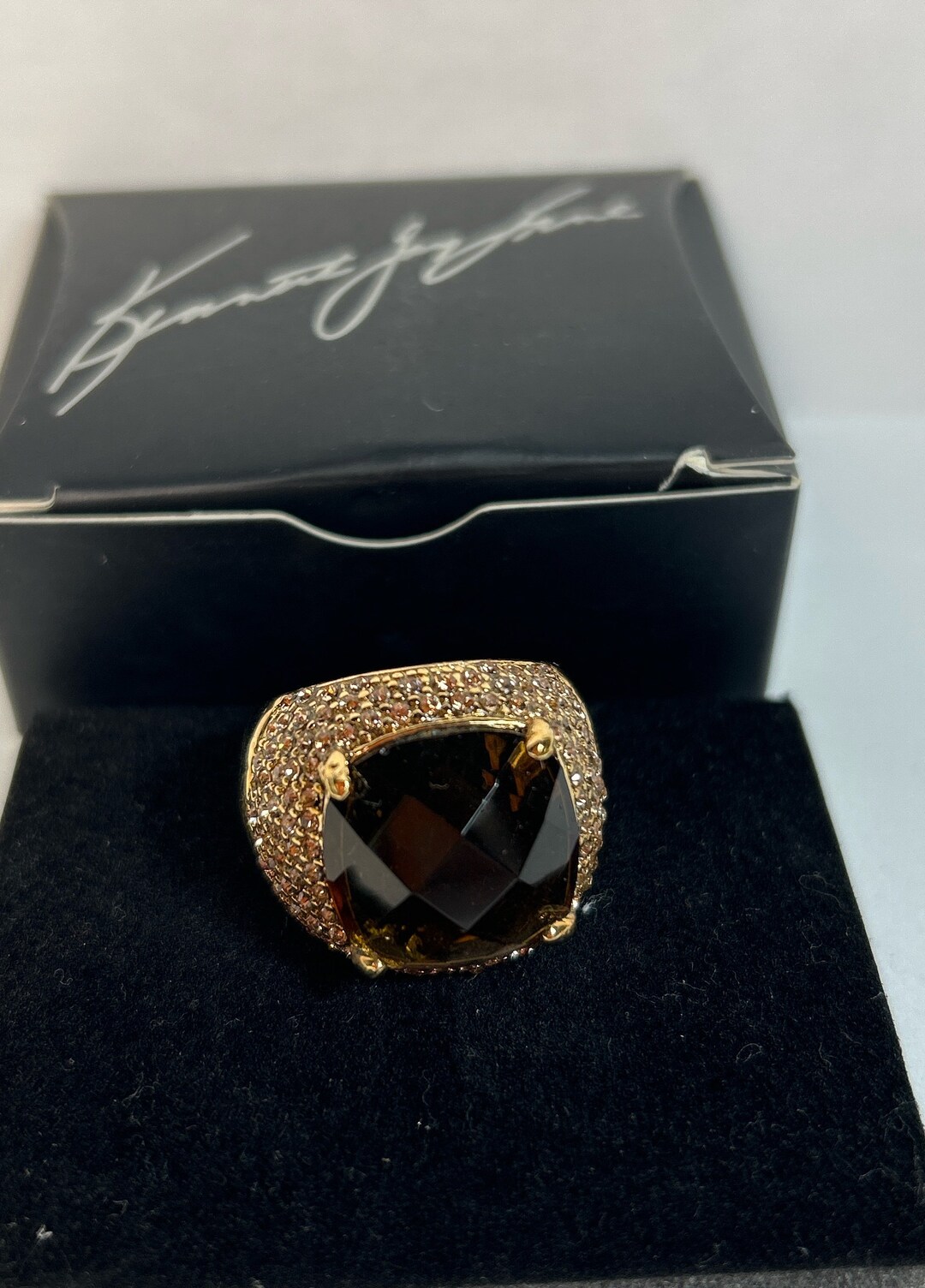 ☆関税込☆VINTAGE HOLLYWOOD★Star Beam Ring★ Heirloom Diamond Wide Antique Star Sunburst Ring | Berlinger