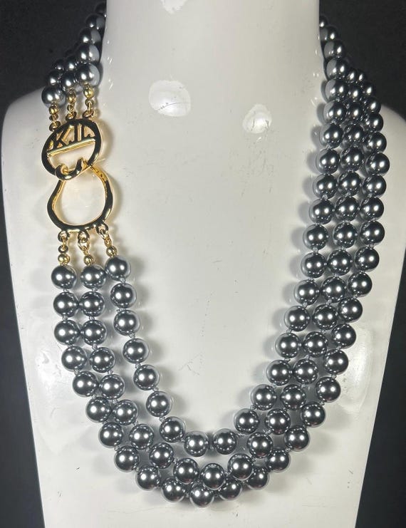 Vintage KJL Kenneth Jay Lane Vintage KJL  Charcoa… - image 1