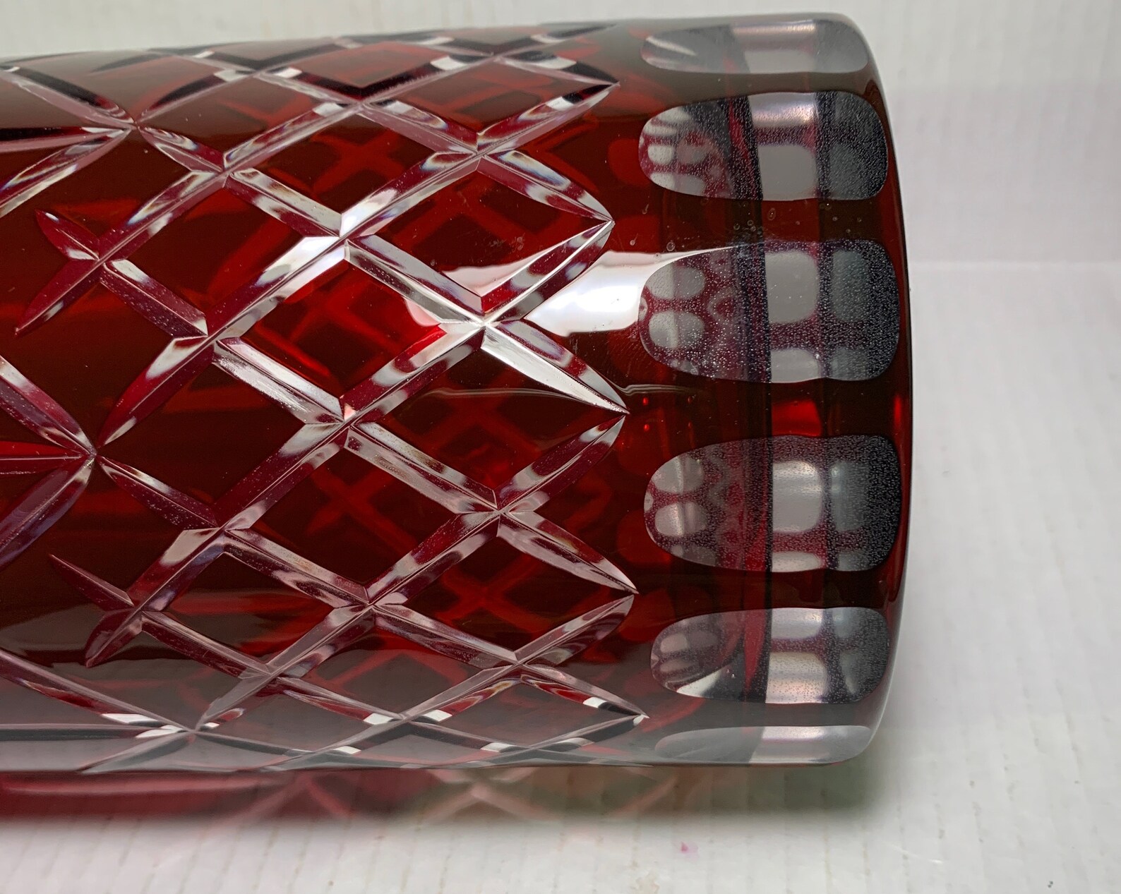 Vintage Ruby Red Glass Vase Robert Stanley Home Collection Etsy