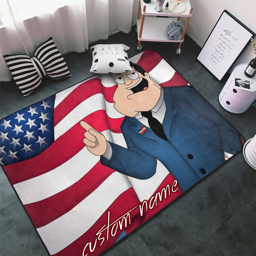 American Dad Carpet 3D Printing Custom Name Mat Home Carpet Etsy