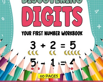 Preschool Math Workbook: Kids Numbers, Counting, Addition (PDF Pattern)