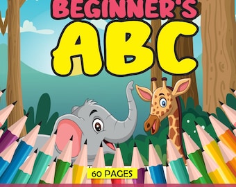 Kids ABC Learning Worksheets: Tracing & Coloring (Digital Download)