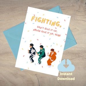 BSS 'Fighting' Card | Seventeen | KPOP Card | Motivation card | Instant Download