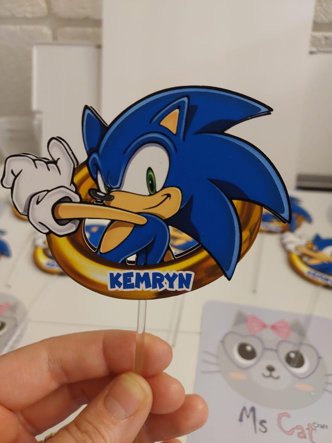Sonic Cupcake Toppers Personalized, Knuckles Cupcake Toppers, Tails ...