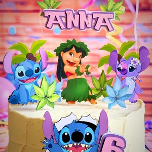 Lilo and Stitch Cake Topper, Cake Topper Decor, Party decor, Stitch Cake topper, Stich Party, Stitch Birthday, Lilo & Stitch 2, Stitch cake