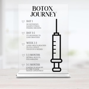 Bordje Botox Nazorg Advies | Acrylbord |Salonbord | Bord esthetiek nazorg | Botox Journey-verzorging | Bordje Botox-nazorg