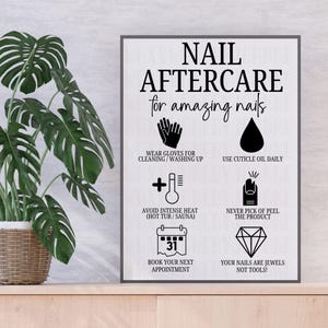 ALLEEN AFDRUKKEN | Nageladvies bord |NAIL bord | Esthetische nazorgafdruk | Nagelverzorging| Nagelverzorgingsafdruk