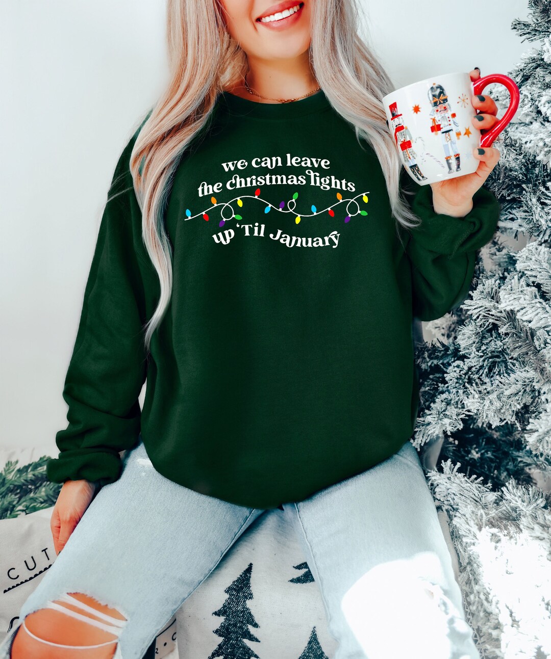 We Can Leave the Christmas Lights up 'til January Etsy