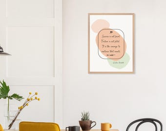 Courage to Continue: Winston Churchill Motivational Framed Poster - Inspiring Wall Art for Home & Office