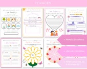 Printable Kids Gratitude Journal | Gratitude Worksheets for Children | Kids Mindfulness Journal | Mindfulness Workbook | Pink Unicorn UK US