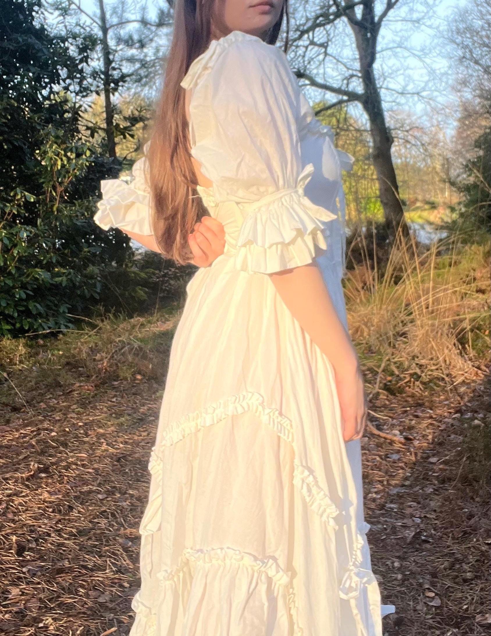Vintage Laura Ashley Wedding Dress 1984 100% Cotton Size 38 - Etsy Vintage Laura Ashley Wedding Dress 1984 100% Cotton Size 38 - Etsy