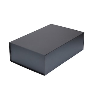 Grande scatola magnetica nera 35,5 x23,5x 10,5 cm Scatola battesimo Battesimo splendidi regali all'ingrosso di lusso matrimonio testimone dello sposo all'ingrosso
