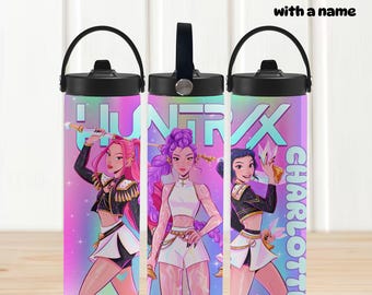 Personalized K-Pop Huntrix Tumbler, Stainless Steel Water Bottle (20oz)