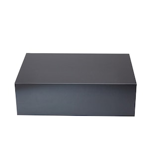 Caja magnética negra grande 35,5x23,5x 10,5 cm caja bautismo bautizo magníficos regalos de lujo al por mayor boda padrino padrino venta al por mayor